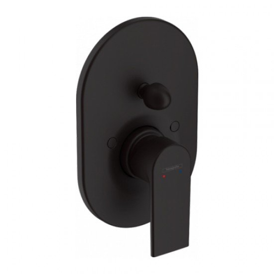 Смеситель для ванны однорычажный Hansgrohe Vernis Shape 71458670, матовый черный
