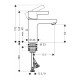 Смеситель hansgrohe Metris S для раковины со сливным гарнитуром 31060000, хром Смеситель hansgrohe Metris S для раковины со сливным гарнитуром 31060000, хром