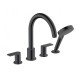 Смеситель на край ванны на 4 отверстия Hansgrohe Vernis Shape 71459670, матовый черный