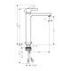 Смеситель для раковины Hansgrohe Metris S Highriser, однорычажный, без сливного набора 31023000, хром Смеситель для раковины Hansgrohe Metris S Highriser, однорычажный, без сливного набора 31023000, хром