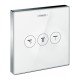 ShowerSelect Glass Модуль ShowerSelect с 3 запорными клапанами 15736400, белый/хром ShowerSelect Glass Модуль ShowerSelect с 3 запорными клапанами 15736400, белый/хром