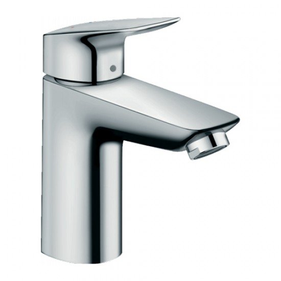 Смеситель для раковины Hansgrohe 100, однорычажный, с металлическим сливным гарнитуром 71171000, хром