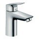 Смеситель для раковины Hansgrohe 100, однорычажный, с металлическим сливным гарнитуром 71171000, хром