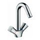 Смеситель hansgrohe Logis для раковины с двумя рукоятками и сливным гарнитуром 71222000, хром