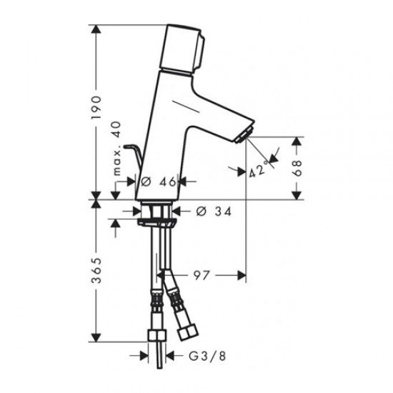 Смеситель hansgrohe Talis Select S для раковины 72040000, хром