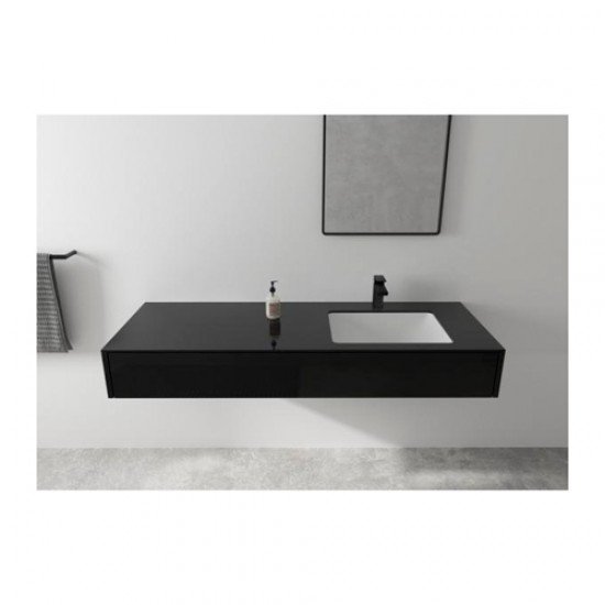 Смеситель для раковины 100, без сливного набора Hansgrohe Vernis Shape 71569670, матовый черный