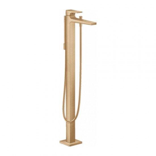Смеситель hansgrohe Metropol для ванны однорычажный, напольный, с рычаговой рукояткой, 32532140, шлифованная бронза Смеситель hansgrohe Metropol для ванны однорычажный, напольный, с рычаговой рукояткой, 32532140, шлифованная бронза