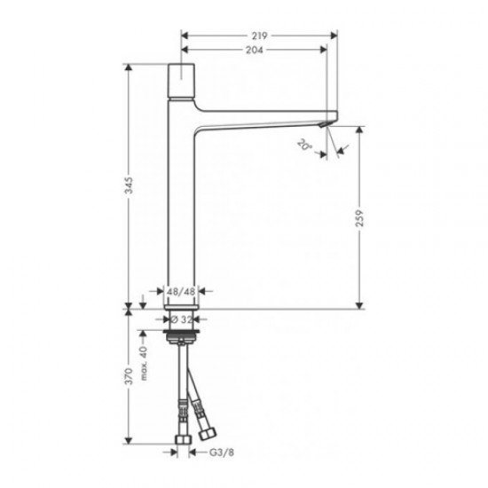 Смеситель hansgrohe Metropol для раковины 32572000, хром
