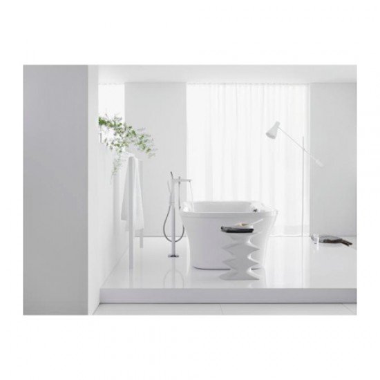 Смеситель hansgrohe PuraVida для ванны 15473400, белый/хром Смеситель hansgrohe PuraVida для ванны 15473400, белый/хром