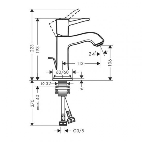Смеситель hansgrohe Metropol Classic для раковины 31300000, хром