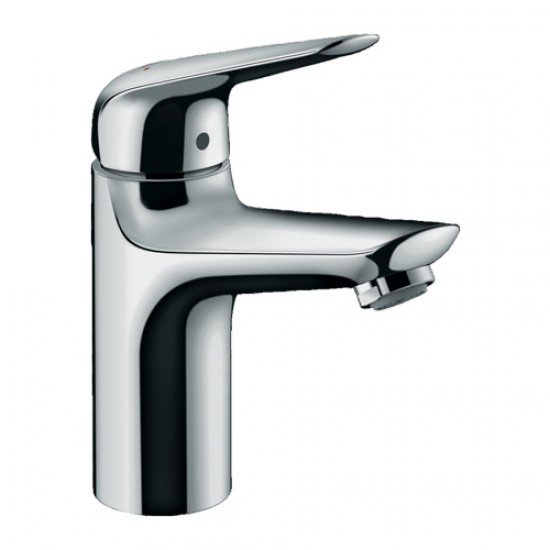 Смеситель для раковины Hansgrohe 100, однорычажный, LowFlow, 3,5 л/мин;, со сливным клапаном Push-Open 71034000, хром