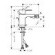 Смеситель для биде однорычажный со сливным гарнитуром Hansgrohe Vernis Shape 71211000, хром