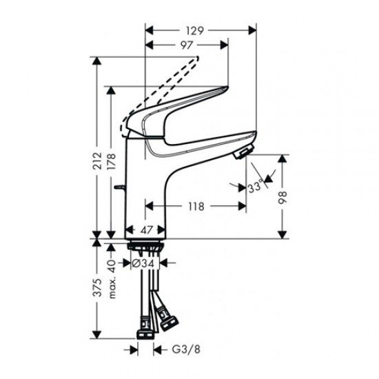 Смеситель hansgrohe Novus для раковины 71030000, хром