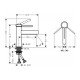 Смеситель для раковины hansgrohe Finoris 100 76010670, однорычажный, со сливным клапаном Push-Open, матовый черный Смеситель для раковины hansgrohe Finoris 100 76010670, однорычажный, со сливным клапаном Push-Open, матовый черный
