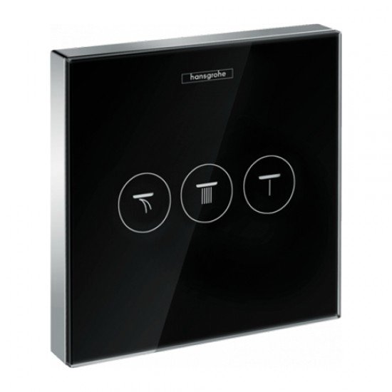 Модуль hansgrohe ShowerSelect Glass для душа 15736600, черный/хром Модуль hansgrohe ShowerSelect Glass для душа 15736600, черный/хром