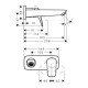 Смеситель для раковины hansgrohe Logis 71220000, настенный, хром