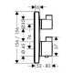 Термостат hansgrohe Ecostat Square для душа 15712000, хром Термостат hansgrohe Ecostat Square для душа 15712000, хром