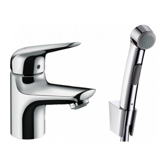 Смеситель hansgrohe Novus для раковины с гигиеническим душем 71144000, хром Смеситель hansgrohe Novus для раковины с гигиеническим душем 71144000, хром