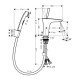 Смеситель hansgrohe PuraVida для раковины с гигиеническим душем 15275400, белый/хром