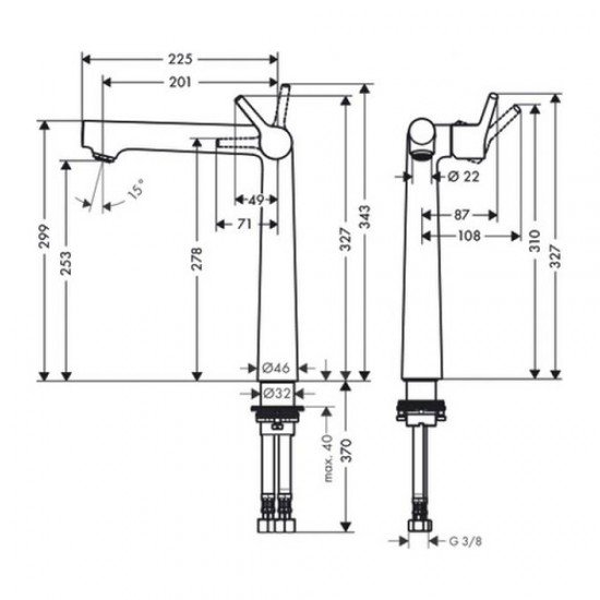 Смеситель для раковины Hansgrohe Talis S 72116000, хром