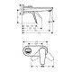 Смеситель для раковины Hansgrohe Novus однорычажный, настенный, излив 195 мм;, CМ 71127000, хром