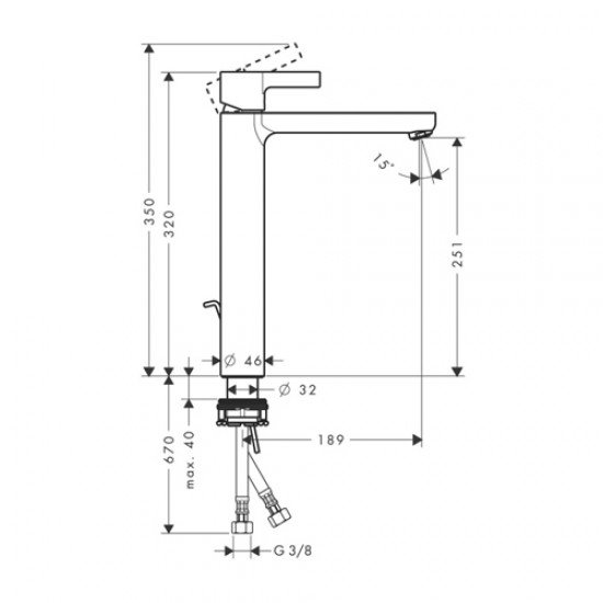 Смеситель hansgrohe Metris S для раковины 31022000, хром