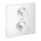 Термостат Hansgrohe Ecostat Square, скрытого монтажа, для 2 потребителей; , 15714700, матовый белый Термостат Hansgrohe Ecostat Square, скрытого монтажа, для 2 потребителей; , 15714700, матовый белый