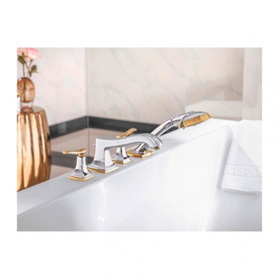 Смеситель hansgrohe Metropol Classic на борт ванны 31441090, хром/под золото Смеситель hansgrohe Metropol Classic на борт ванны 31441090, хром/под золото