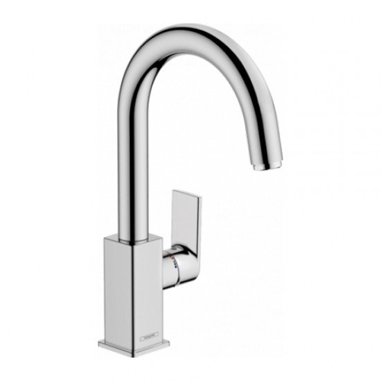 Смеситель для раковины 210, со сливным гарнитуром Hansgrohe Vernis Shape 71564000, хром Смеситель для раковины 210, со сливным гарнитуром Hansgrohe Vernis Shape 71564000, хром