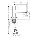 Смеситель для раковины Hansgrohe Metropol 100, с рукояткой Select, со сливным клапаном Push-Open 32570000, хром