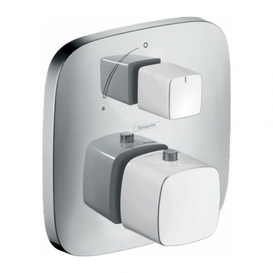 Термостат hansgrohe PuraVida для ванны 15775400, белый/хром Термостат hansgrohe PuraVida для ванны 15775400, белый/хром