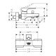 Смеситель hansgrohe Metropol для ванны, однорычажный, внешнего монтажа, с рычажной рукояткой 32540990 шлиф. золото