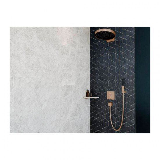 Термостат Hansgrohe Ecostat Square скрытого монтажа, для 2 потребителей; , 15714140, шлифованная бронза