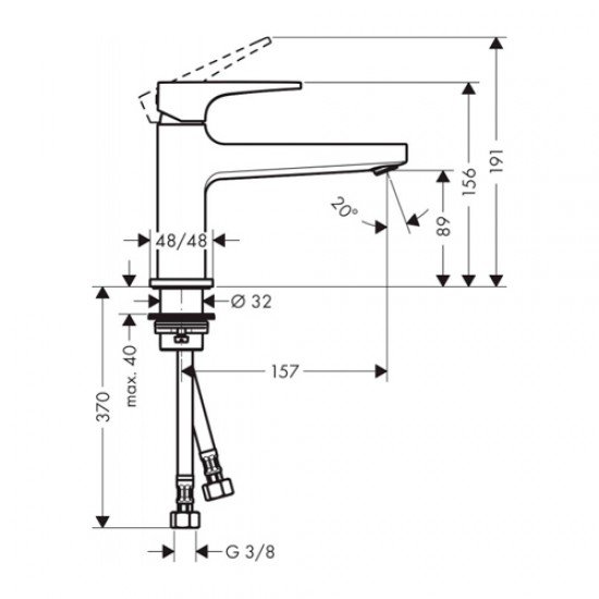 Смеситель hansgrohe Metropol для раковины 74502000, хром Смеситель hansgrohe Metropol для раковины 74502000, хром