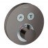 Термостат Hansgrohe ShowerSelect S, для 2 потребителей; , СМ 15743340, шлифованный черный хром