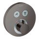 Термостат Hansgrohe ShowerSelect S, для 2 потребителей; , СМ 15743340, шлифованный черный хром Термостат Hansgrohe ShowerSelect S, для 2 потребителей; , СМ 15743340, шлифованный черный хром
