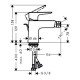 Смеситель hansgrohe Talis E для биде, однорычажный, со сливным гарнитуром 71720700, матовый белый