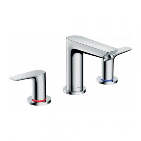 Смеситель hansgrohe Talis E для раковины, на 3 отверстия, со сливным гарнитуром 71733000, хром Смеситель hansgrohe Talis E для раковины, на 3 отверстия, со сливным гарнитуром 71733000, хром