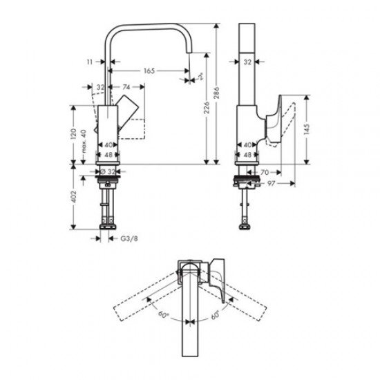 Смеситель hansgrohe Metropol для раковины 32511000, хром Смеситель hansgrohe Metropol для раковины 32511000, хром