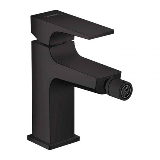 Смеситель hansgrohe Metropol для биде, однорычажный, со сливным клапаном Push-Open 32520670, матовый черный Смеситель hansgrohe Metropol для биде, однорычажный, со сливным клапаном Push-Open 32520670, матовый черный