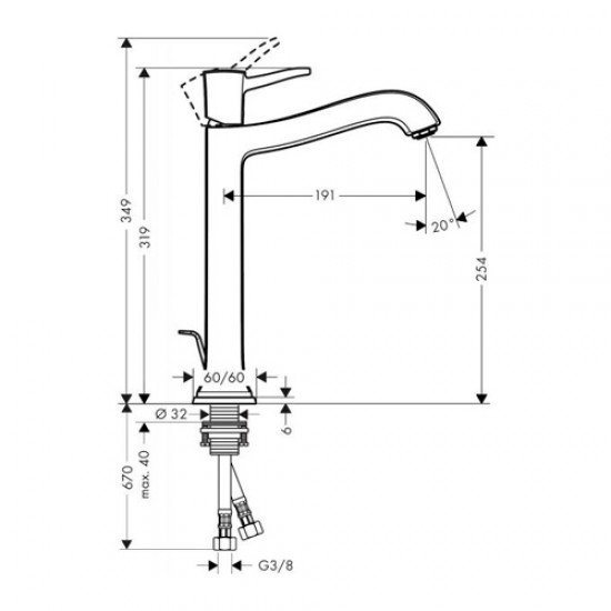 Смеситель hansgrohe Metropol Classic для раковины 31303090, золото/хром