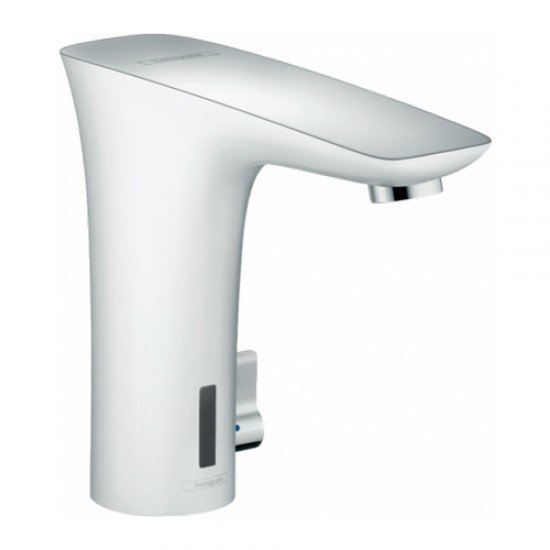 Смеситель hansgrohe PuraVida для раковины электронный с регулировкой температуры,  15170400, белый/хром