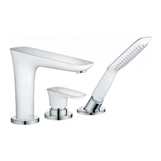 Смеситель hansgrohe PuraVida на борт ванны 15432400, белый/хром Смеситель hansgrohe PuraVida на борт ванны 15432400, белый/хром