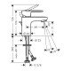 Смеситель для раковины 70, с металлическим сливным гарнитуром Hansgrohe Vernis Blend 71557000, хром