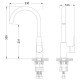 AURA Смеситель для кухни с высоким поворотным изливом