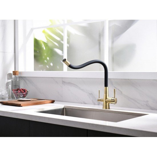 Смеситель для кухни с подключением к фильтру с питьевой водой Lemark Comfort LM3075B