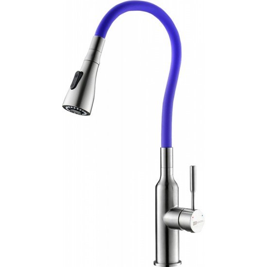 Смеситель для кухни с поворотным изливом Lemark EXPERT LM5082S-Violet