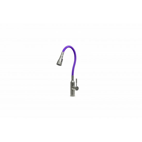 Смеситель для кухни с поворотным изливом Lemark EXPERT LM5082S-Violet