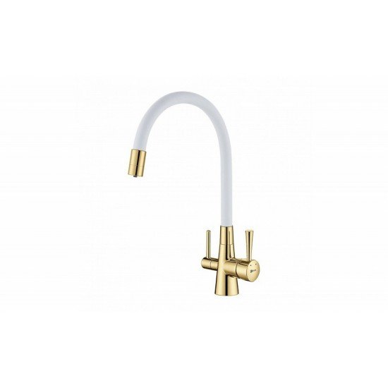 Смеситель для кухни с подключением к фильтру с питьевой водой Lemark Comfort LM3075G-White