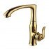 BRAVA Смеситель для кухни с высоким поворотным изливом, золото